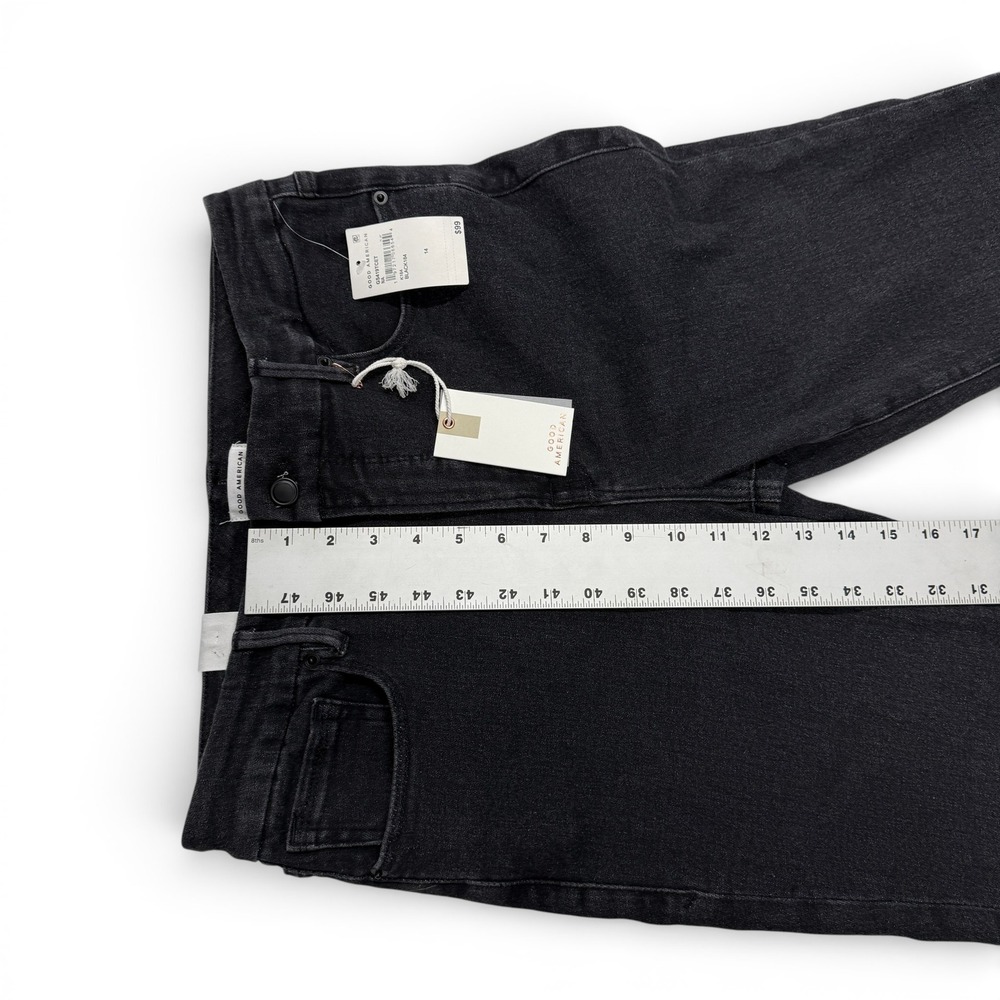Good American Good Legs Straight Jeans Black Womens 14 /‎ 32 NEW NWT Denim - Picture 10 of 15